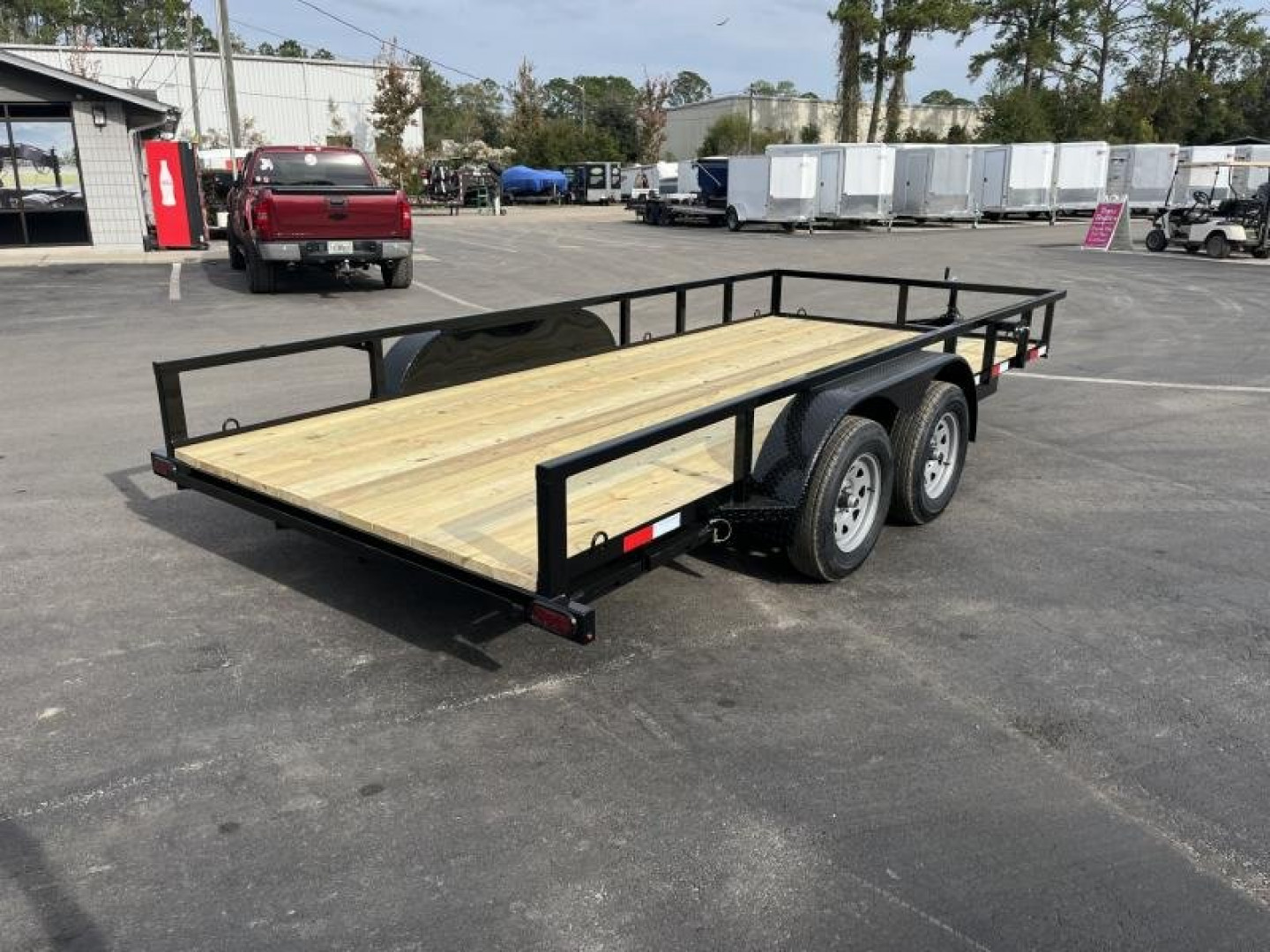 New UT61670-SUR TEXAS TRAILERS 6'10" X 16' UTILITY TRAILER W/ 5' SLIDE UNDER RAMPS
