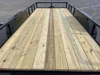 New UT61670-SUR TEXAS TRAILERS 6'10" X 16' UTILITY TRAILER W/ 5' SLIDE UNDER RAMPS
