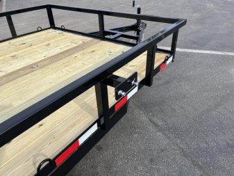 New UT61670-SUR TEXAS TRAILERS 6'10" X 16' UTILITY TRAILER W/ 5' SLIDE UNDER RAMPS