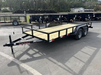 New UT61670-SUR TEXAS TRAILERS 6'10" X 16' UTILITY TRAILER W/ 5' SLIDE UNDER RAMPS