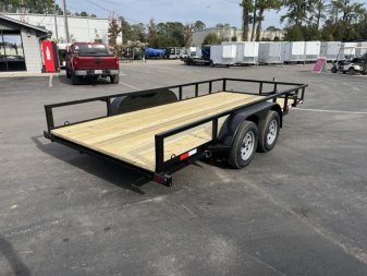 New UT61670-SUR TEXAS TRAILERS 6'10" X 16' UTILITY TRAILER W/ 5' SLIDE UNDER RAMPS