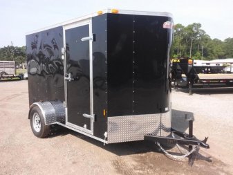 New GANS610SA CARGO MATE 6' X 10' ENCLOSED CARGO TRAILER W/ REAR RAMP DOOR & SIDE DOOR