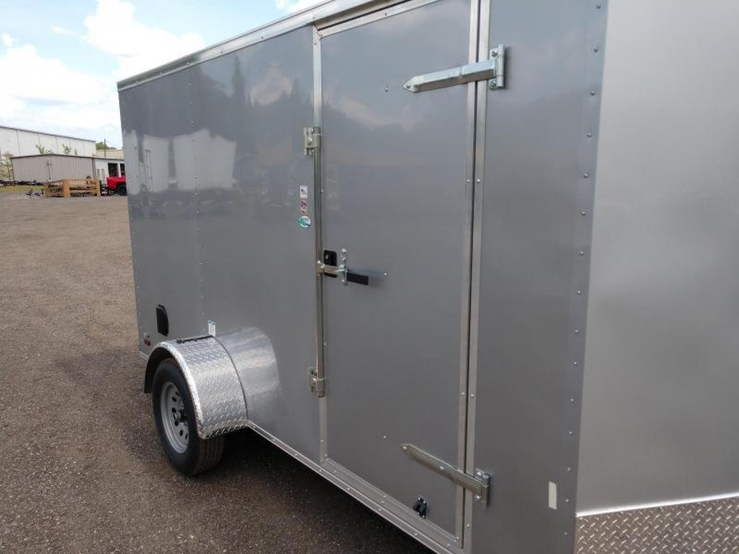 New GANS612SA CARGO MATE 6' X 12' ENCLOSED CARGO TRAILER W/ REAR RAMP DOOR & SIDE DOOR