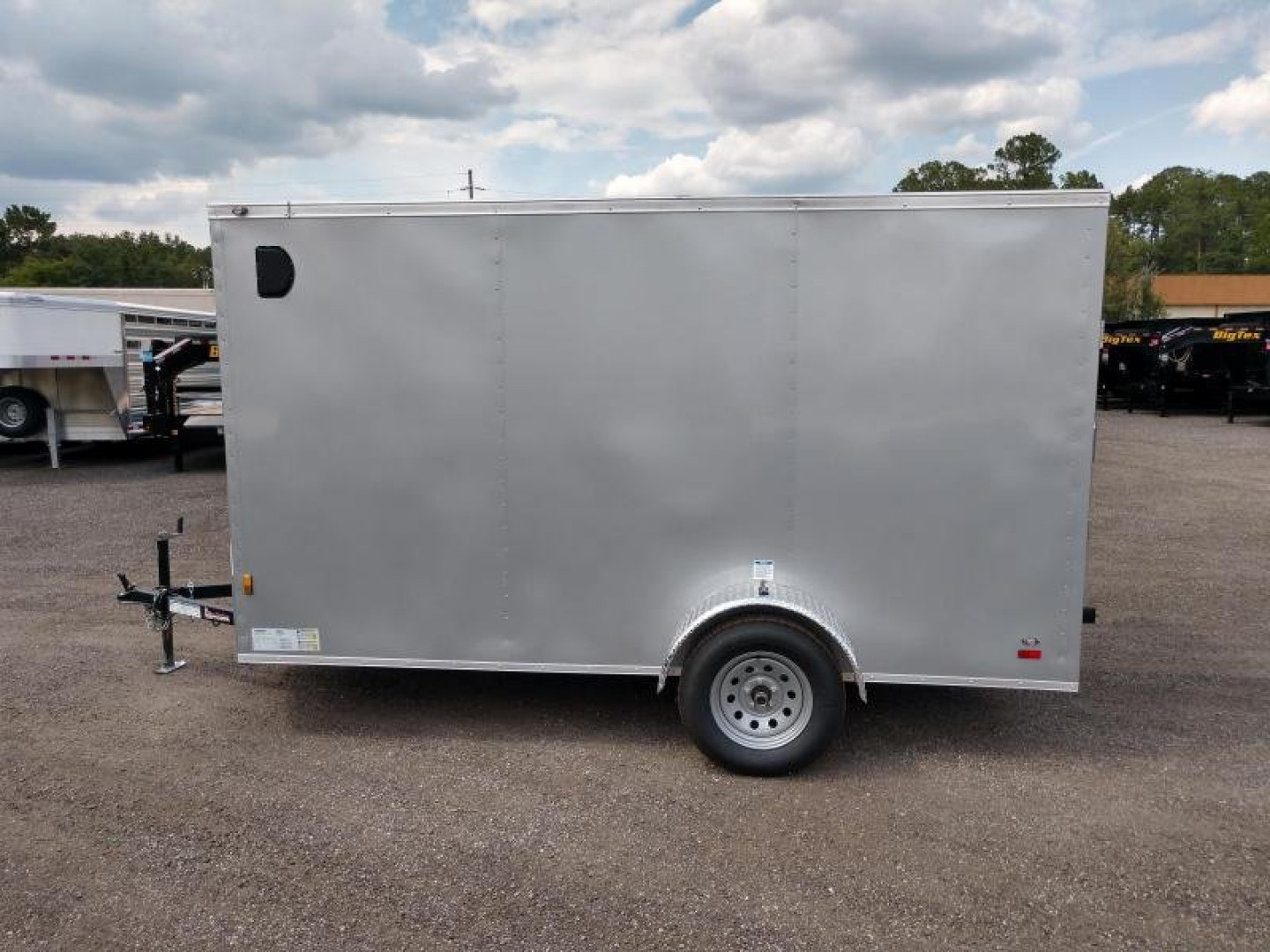 New GANS612SA CARGO MATE 6' X 12' ENCLOSED CARGO TRAILER W/ REAR RAMP DOOR & SIDE DOOR