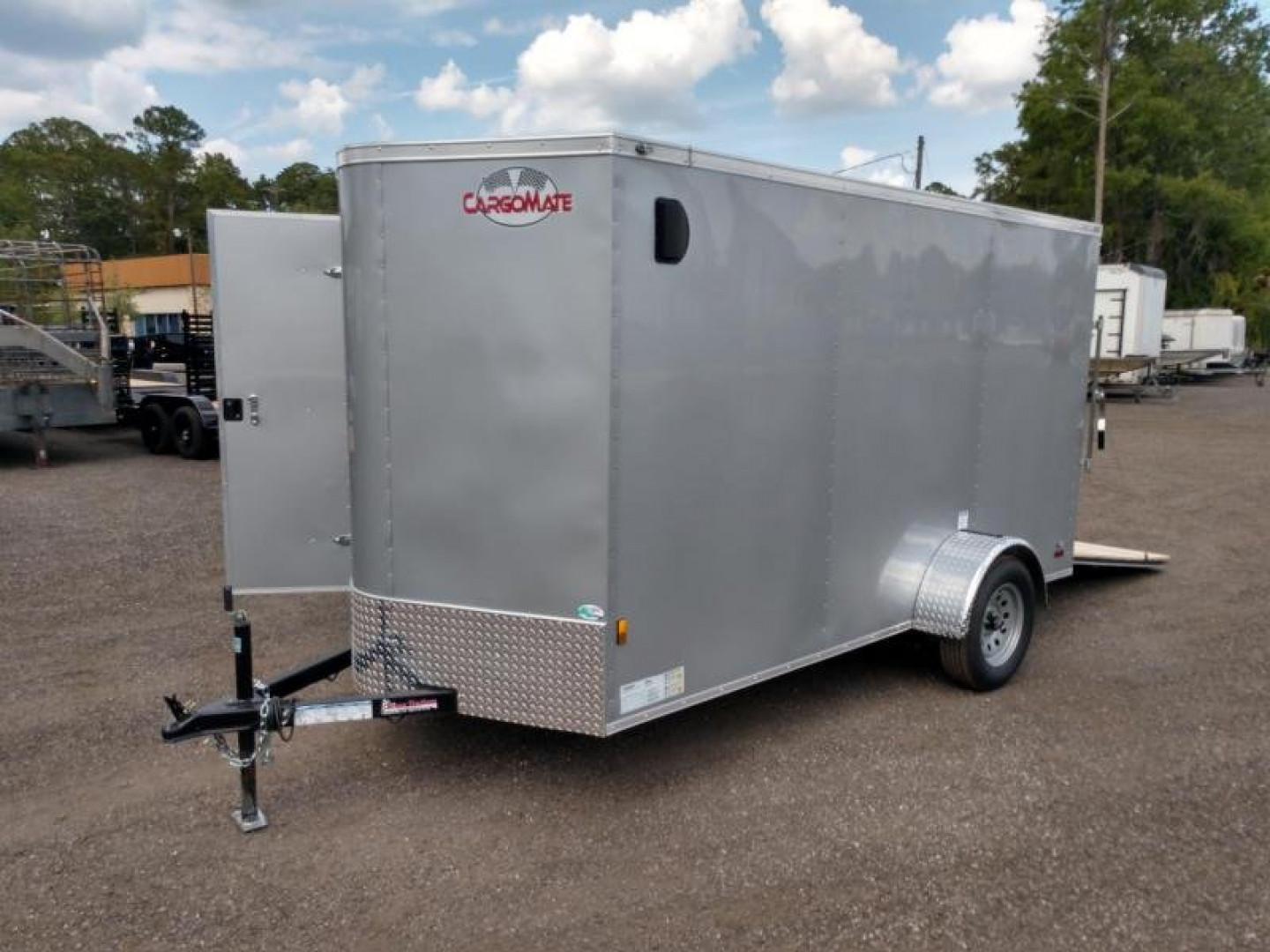 New GANS612SA CARGO MATE 6' X 12' ENCLOSED CARGO TRAILER W/ REAR RAMP DOOR & SIDE DOOR