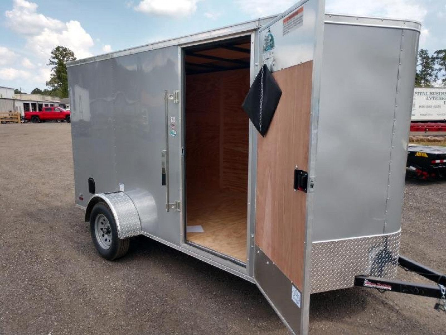 New GANS612SA CARGO MATE 6' X 12' ENCLOSED CARGO TRAILER W/ REAR RAMP DOOR & SIDE DOOR