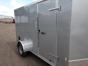 New GANS612SA CARGO MATE 6' X 12' ENCLOSED CARGO TRAILER W/ REAR RAMP DOOR & SIDE DOOR