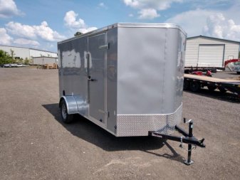 New GANS612SA CARGO MATE 6' X 12' ENCLOSED CARGO TRAILER W/ REAR RAMP DOOR & SIDE DOOR