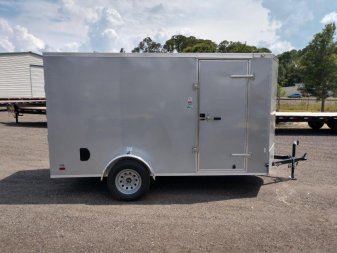 New GANS612SA CARGO MATE 6' X 12' ENCLOSED CARGO TRAILER W/ REAR RAMP DOOR & SIDE DOOR