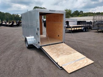 New GANS612SA CARGO MATE 6' X 12' ENCLOSED CARGO TRAILER W/ REAR RAMP DOOR & SIDE DOOR