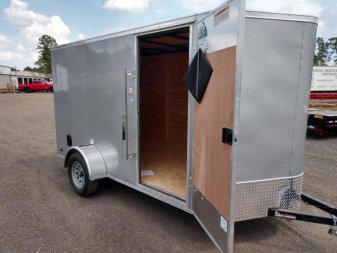 New GANS612SA CARGO MATE 6' X 12' ENCLOSED CARGO TRAILER W/ REAR RAMP DOOR & SIDE DOOR