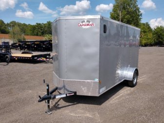 New GANS612SA CARGO MATE 6' X 12' ENCLOSED CARGO TRAILER W/ REAR RAMP DOOR & SIDE DOOR