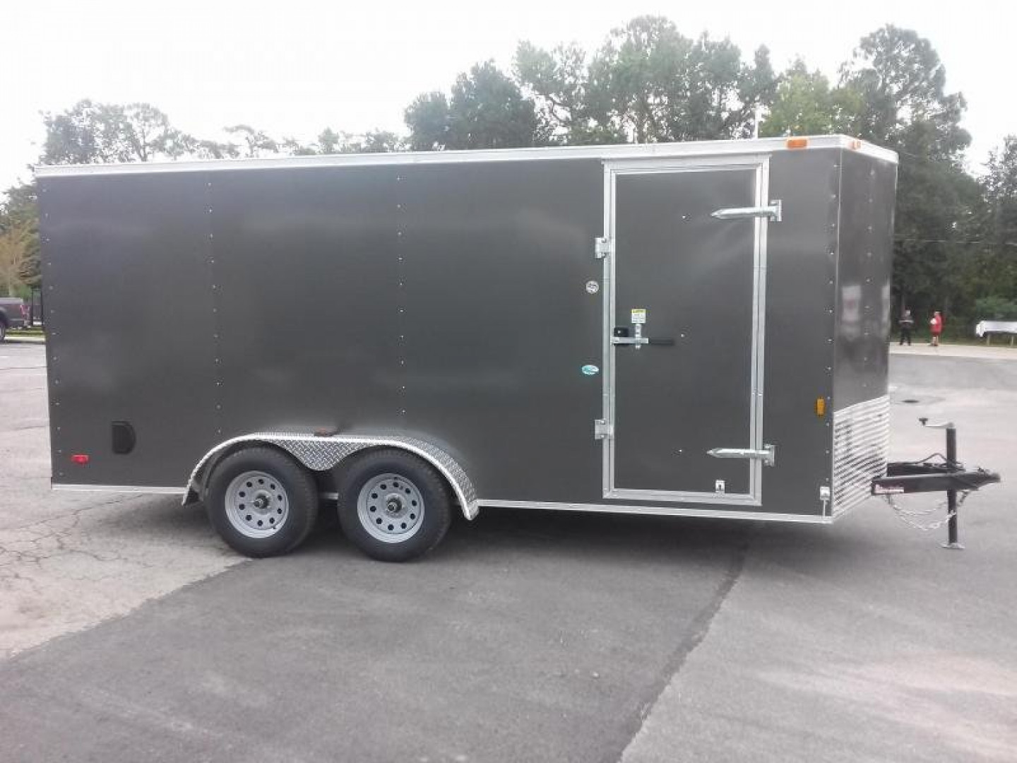 New GANS716TA2 CARGO MATE 7' X 16' ENCLOSED CARGO TRAILER W/ REAR RAMP DOOR & SIDE DOOR