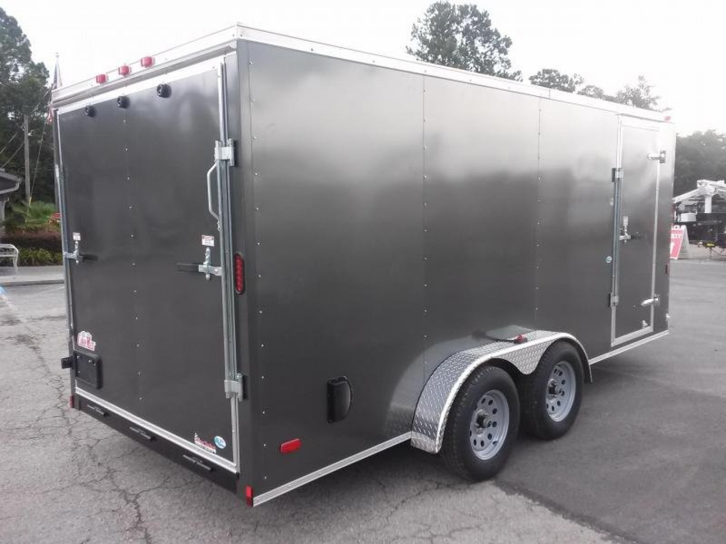 New GANS716TA2 CARGO MATE 7' X 16' ENCLOSED CARGO TRAILER W/ REAR RAMP DOOR & SIDE DOOR