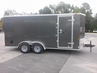 New GANS716TA2 CARGO MATE 7' X 16' ENCLOSED CARGO TRAILER W/ REAR RAMP DOOR & SIDE DOOR
