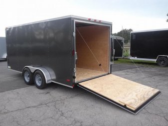 New GANS716TA2 CARGO MATE 7' X 16' ENCLOSED CARGO TRAILER W/ REAR RAMP DOOR & SIDE DOOR