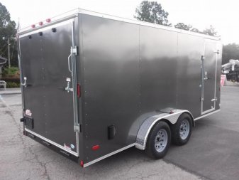 New GANS716TA2 CARGO MATE 7' X 16' ENCLOSED CARGO TRAILER W/ REAR RAMP DOOR & SIDE DOOR