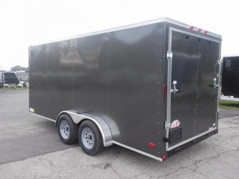 New GANS716TA2 CARGO MATE 7' X 16' ENCLOSED CARGO TRAILER W/ REAR RAMP DOOR & SIDE DOOR
