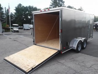 New GANS716TA2 CARGO MATE 7' X 16' ENCLOSED CARGO TRAILER W/ REAR RAMP DOOR & SIDE DOOR