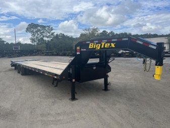 New 22GN-35D5A-MRBK BIG TEX 8.5' X 35' GOOSENECK DUAL TANDEM FLAT BED W/ MEGA RAMPS & FREE SPARE TIRE