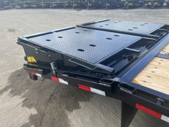 New 22GN-35D5A-MRBK BIG TEX 8.5' X 35' GOOSENECK DUAL TANDEM FLAT BED W/ MEGA RAMPS & FREE SPARE TIRE