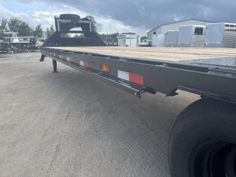 New 22GN-35D5A-MRBK BIG TEX 8.5' X 35' GOOSENECK DUAL TANDEM FLAT BED W/ MEGA RAMPS & FREE SPARE TIRE