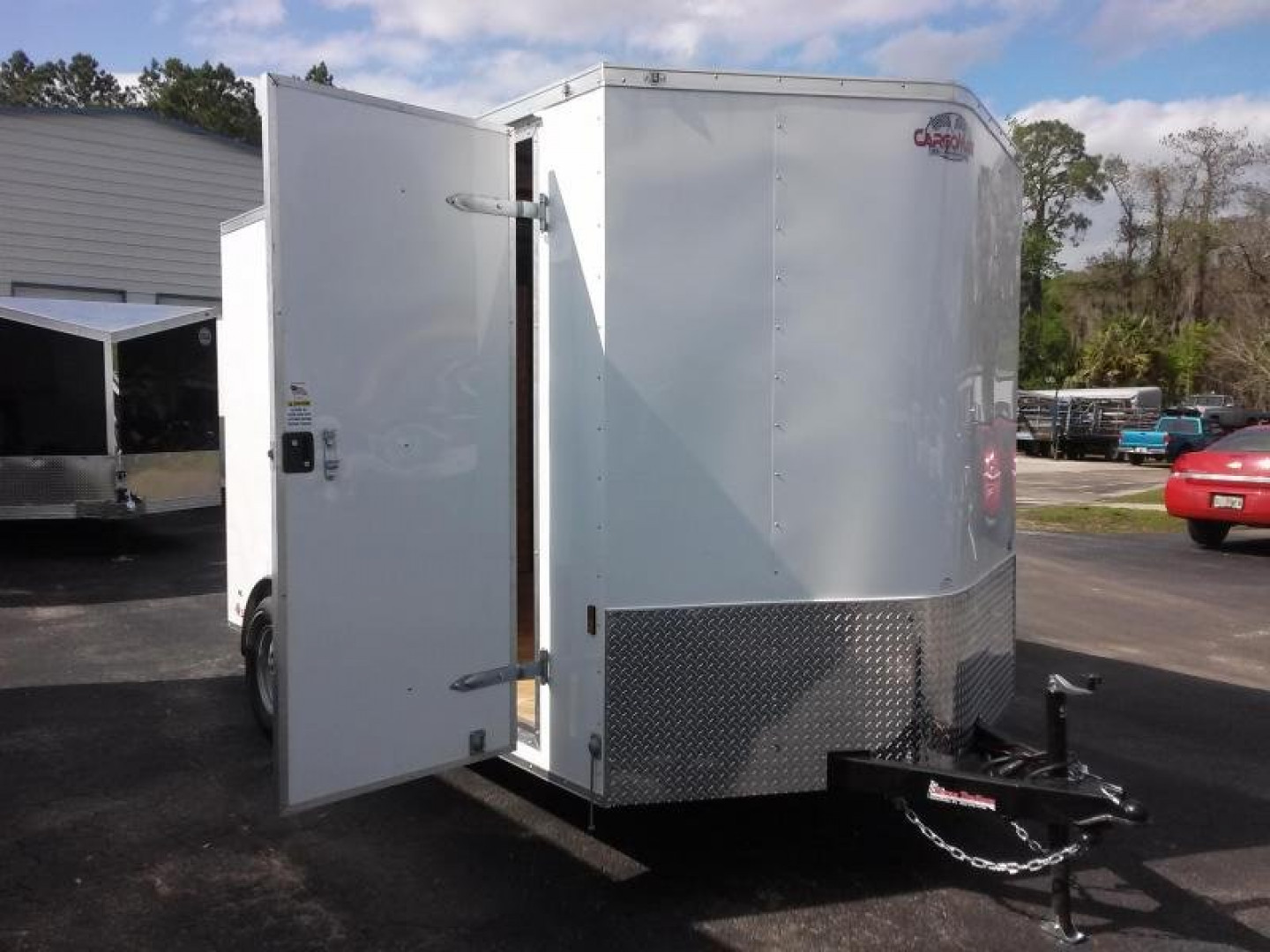 New GANS712SA CARGO MATE 7' X 12' ENCLOSED CARGO TRAILER W/ REAR RAMP DOOR & SIDE DOOR
