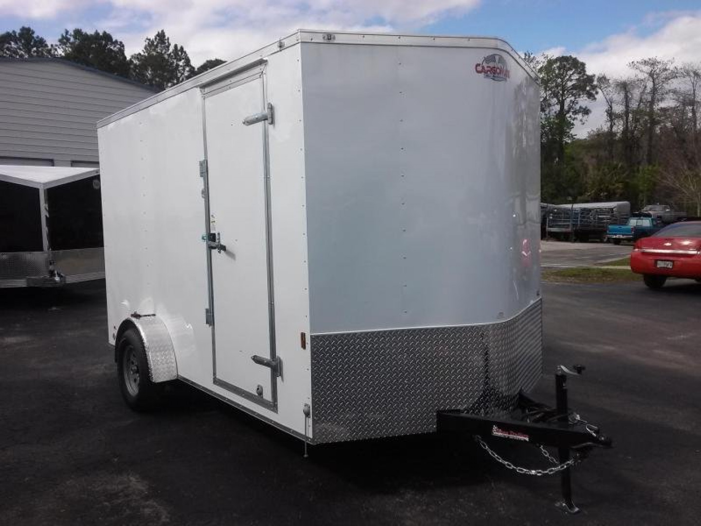 New GANS712SA CARGO MATE 7' X 12' ENCLOSED CARGO TRAILER W/ REAR RAMP DOOR & SIDE DOOR