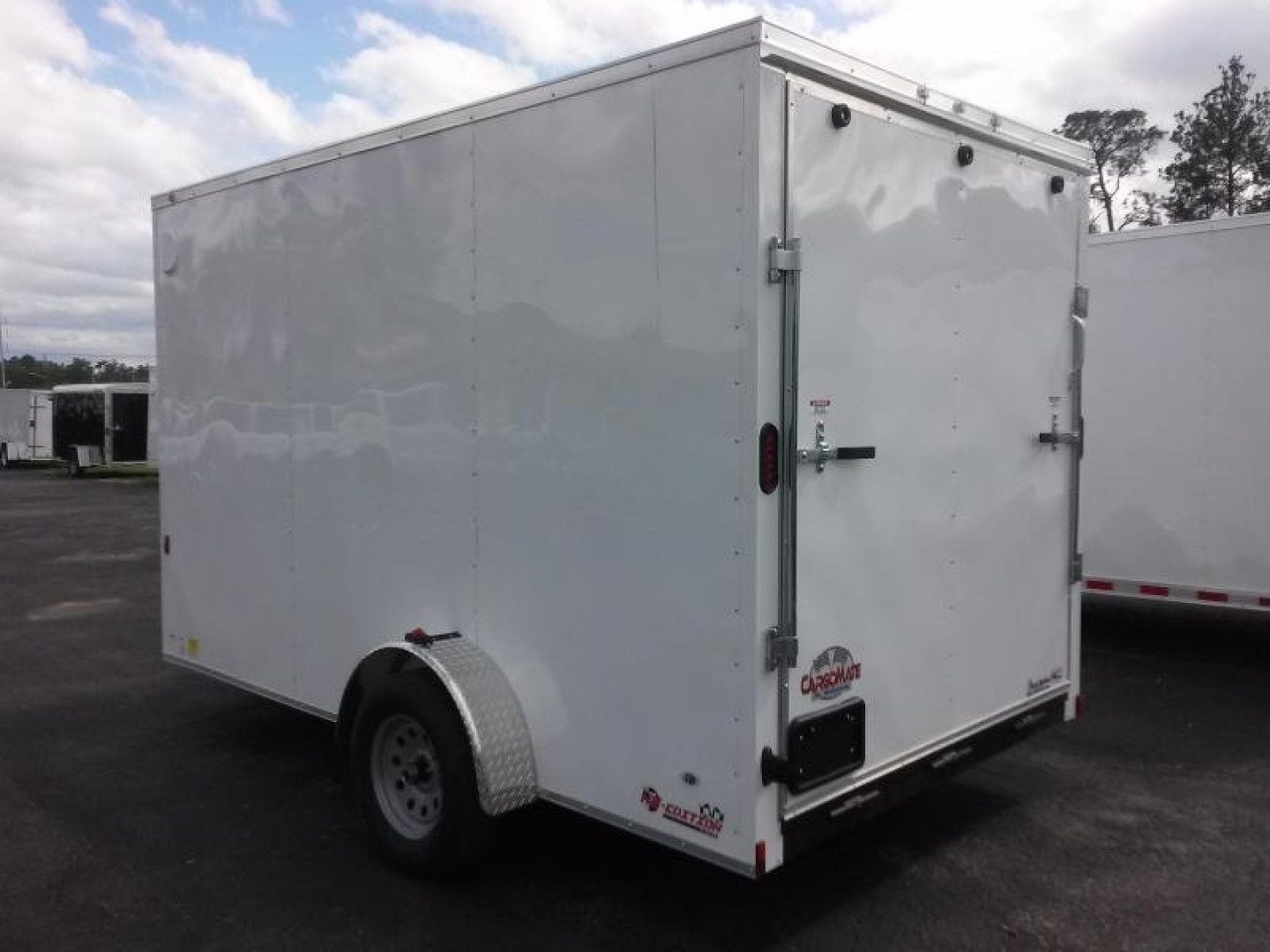 New GANS712SA CARGO MATE 7' X 12' ENCLOSED CARGO TRAILER W/ REAR RAMP DOOR & SIDE DOOR