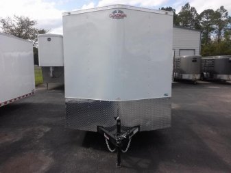 New GANS712SA CARGO MATE 7' X 12' ENCLOSED CARGO TRAILER W/ REAR RAMP DOOR & SIDE DOOR