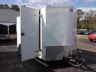 New GANS712SA CARGO MATE 7' X 12' ENCLOSED CARGO TRAILER W/ REAR RAMP DOOR & SIDE DOOR