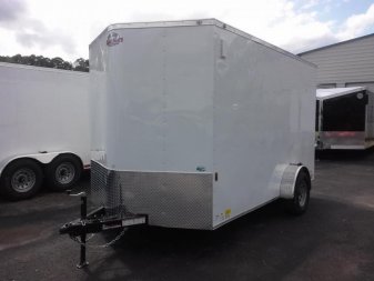New GANS712SA CARGO MATE 7' X 12' ENCLOSED CARGO TRAILER W/ REAR RAMP DOOR & SIDE DOOR