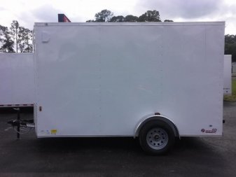 New GANS712SA CARGO MATE 7' X 12' ENCLOSED CARGO TRAILER W/ REAR RAMP DOOR & SIDE DOOR