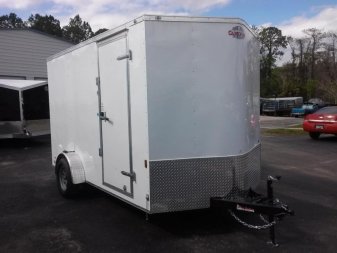 New GANS712SA CARGO MATE 7' X 12' ENCLOSED CARGO TRAILER W/ REAR RAMP DOOR & SIDE DOOR