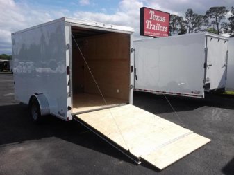 New GANS712SA CARGO MATE 7' X 12' ENCLOSED CARGO TRAILER W/ REAR RAMP DOOR & SIDE DOOR