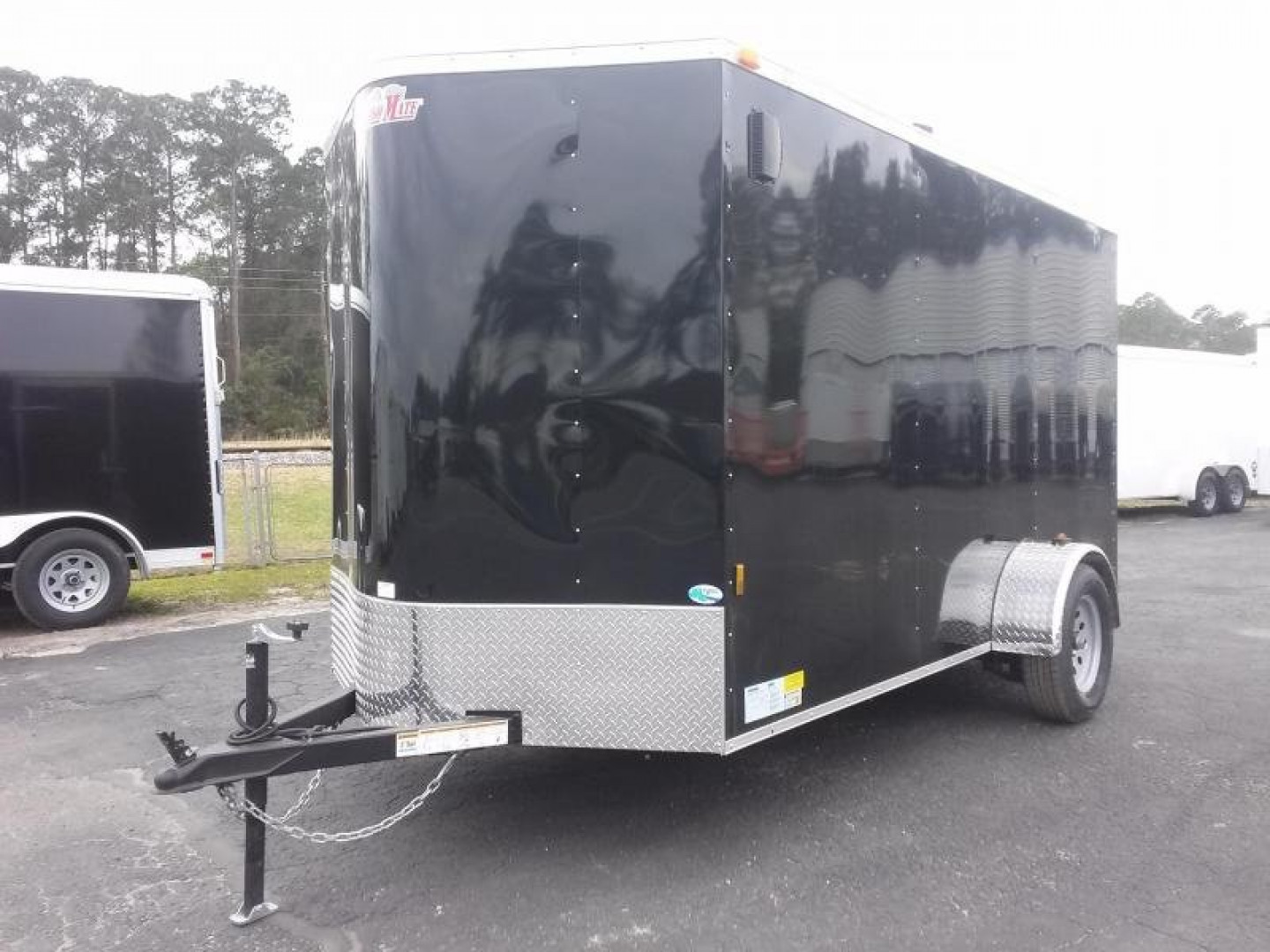 New GANS612SA CARGO MATE 6' X 12' ENCLOSED CARGO TRAILER W/ REAR RAMP DOOR & SIDE DOOR