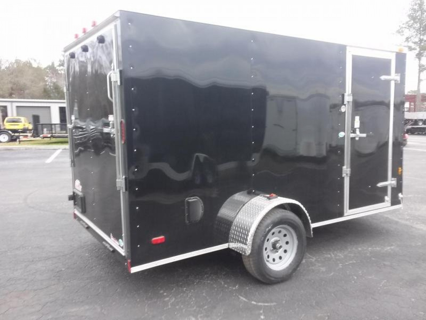 New GANS612SA CARGO MATE 6' X 12' ENCLOSED CARGO TRAILER W/ REAR RAMP DOOR & SIDE DOOR