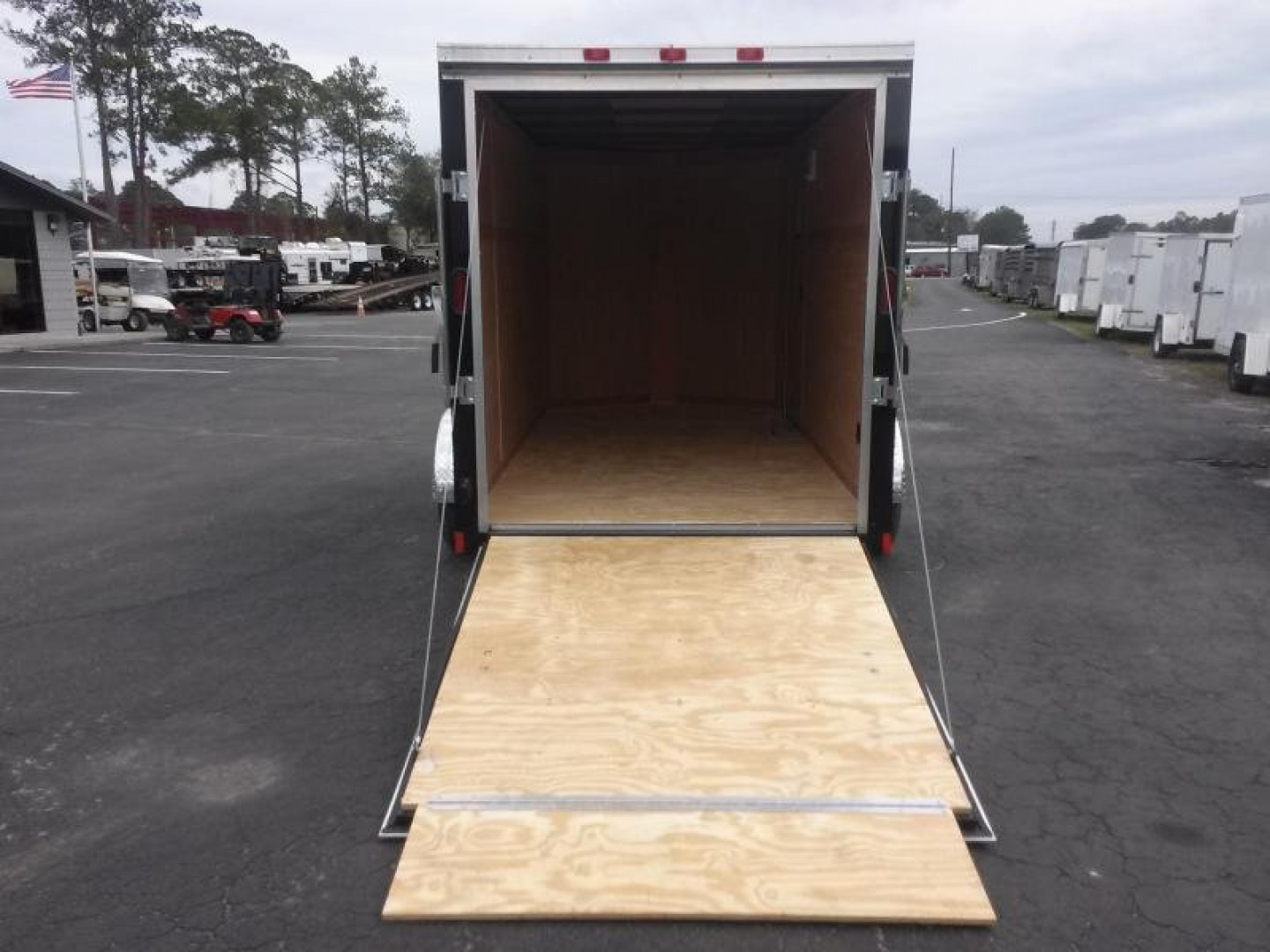 New GANS612SA CARGO MATE 6' X 12' ENCLOSED CARGO TRAILER W/ REAR RAMP DOOR & SIDE DOOR
