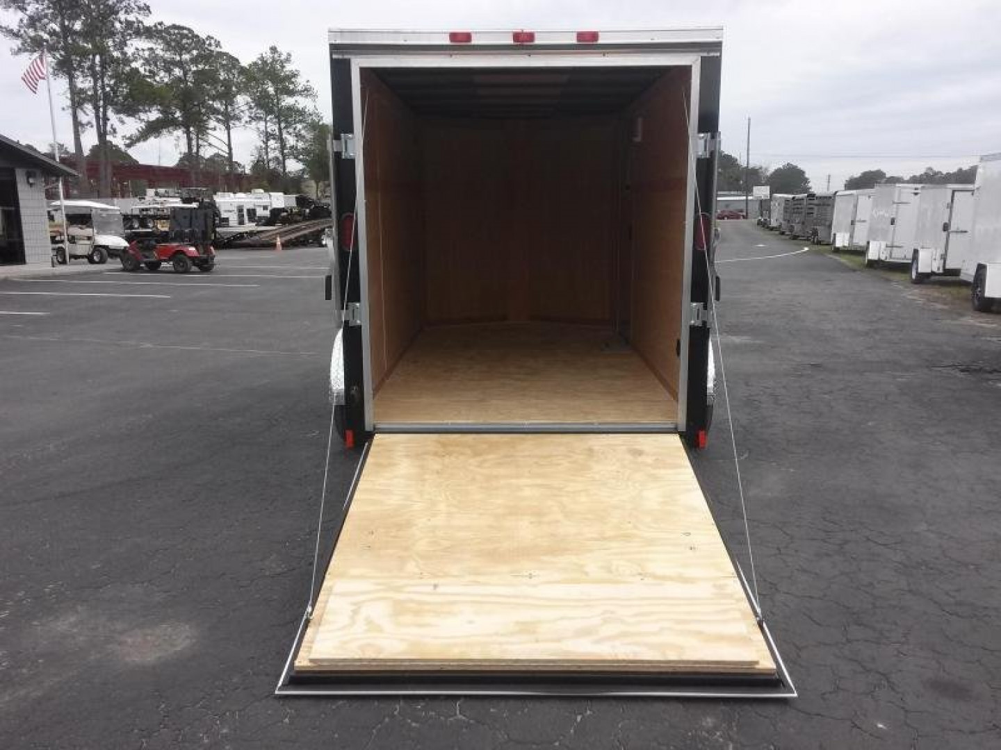 New GANS612SA CARGO MATE 6' X 12' ENCLOSED CARGO TRAILER W/ REAR RAMP DOOR & SIDE DOOR
