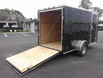 New GANS612SA CARGO MATE 6' X 12' ENCLOSED CARGO TRAILER W/ REAR RAMP DOOR & SIDE DOOR