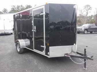 New GANS612SA CARGO MATE 6' X 12' ENCLOSED CARGO TRAILER W/ REAR RAMP DOOR & SIDE DOOR