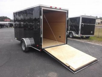 New GANS612SA CARGO MATE 6' X 12' ENCLOSED CARGO TRAILER W/ REAR RAMP DOOR & SIDE DOOR
