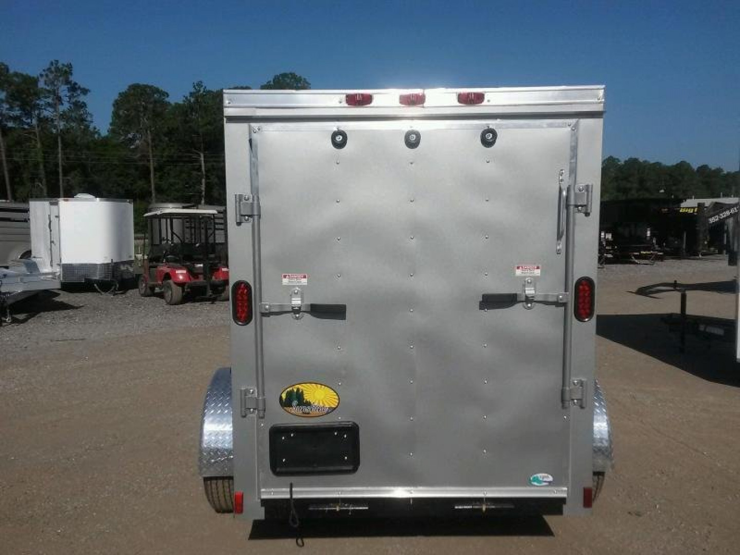 New GANS58SA CARGO MATE 5' X 8' ENCLOSED CARGO TRAILER W/ REAR RAMP DOOR & SIDE DOOR