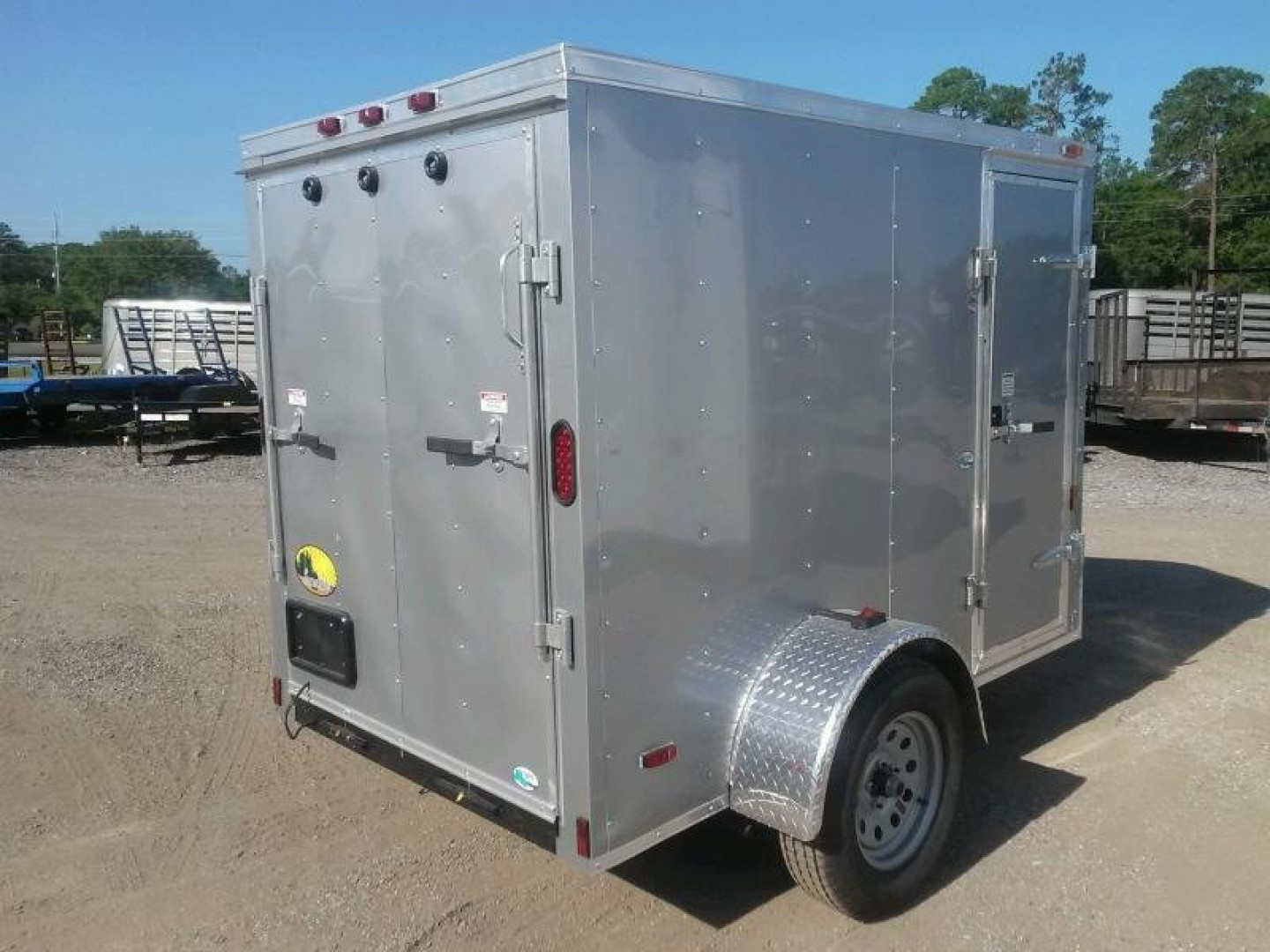 New GANS58SA CARGO MATE 5' X 8' ENCLOSED CARGO TRAILER W/ REAR RAMP DOOR & SIDE DOOR