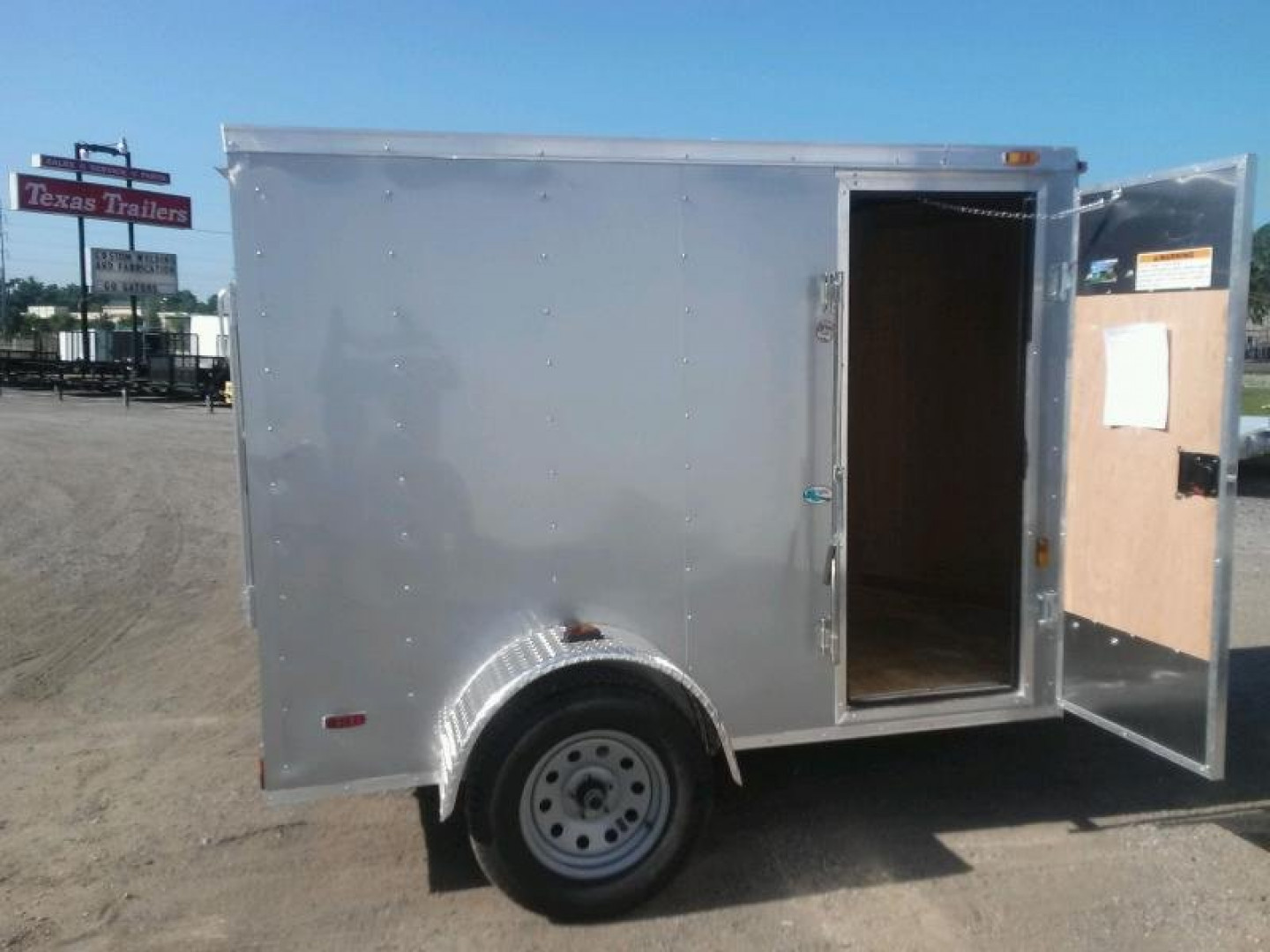 New GANS58SA CARGO MATE 5' X 8' ENCLOSED CARGO TRAILER W/ REAR RAMP DOOR & SIDE DOOR
