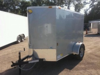 New GANS58SA CARGO MATE 5' X 8' ENCLOSED CARGO TRAILER W/ REAR RAMP DOOR & SIDE DOOR