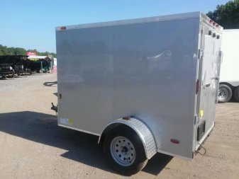 New GANS58SA CARGO MATE 5' X 8' ENCLOSED CARGO TRAILER W/ REAR RAMP DOOR & SIDE DOOR