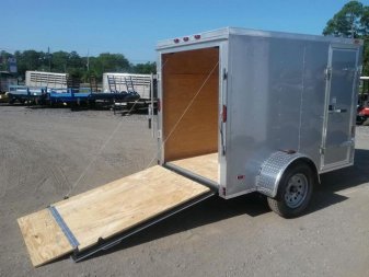 New GANS58SA CARGO MATE 5' X 8' ENCLOSED CARGO TRAILER W/ REAR RAMP DOOR & SIDE DOOR
