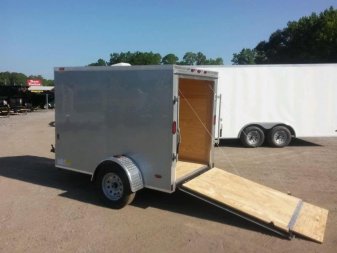New GANS58SA CARGO MATE 5' X 8' ENCLOSED CARGO TRAILER W/ REAR RAMP DOOR & SIDE DOOR