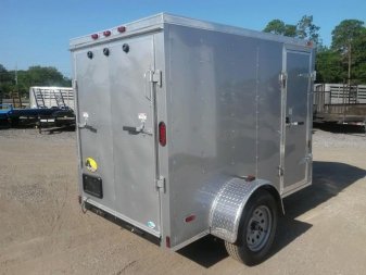 New GANS58SA CARGO MATE 5' X 8' ENCLOSED CARGO TRAILER W/ REAR RAMP DOOR & SIDE DOOR